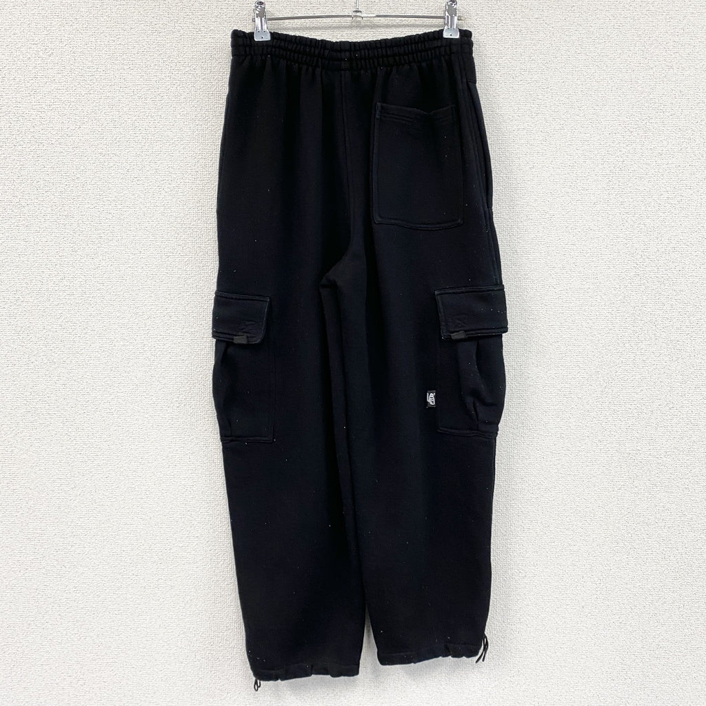 PRO 5　カーゴスウェットパンツ　ワイドパンツ　黒　ブラック　Sサイズ　古着