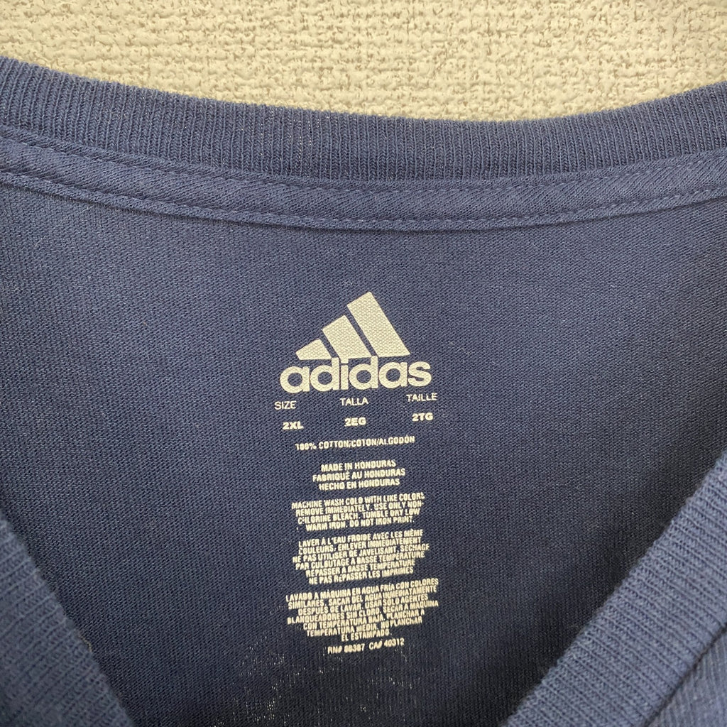 adidas　アディダス　エリックゴードン　半袖プリントＴシャツ　NBA　バスケットボール　ネイビー　紺　2XLサイズ　古着