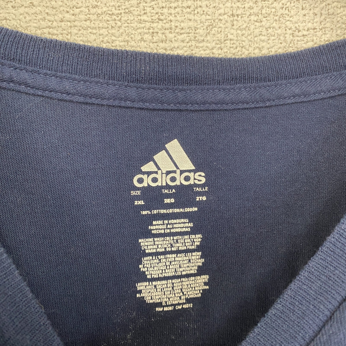 adidas　アディダス　エリックゴードン　半袖プリントＴシャツ　NBA　バスケットボール　ネイビー　紺　2XLサイズ　古着