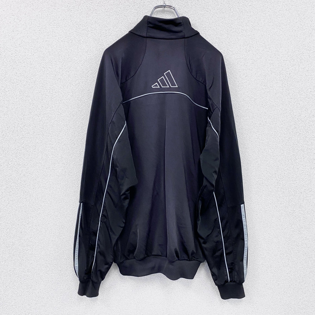 adidas　アディダス　トラックジャケット/ジャージ　パフォーマンスロゴ　黒　ブラック　42サイズ　古着