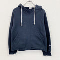 Champion　チャンピオン　スウェットパーカー/フーディー　前V　目無し　ランタグ　復刻　紺　ネイビー　Mサイズ　古着