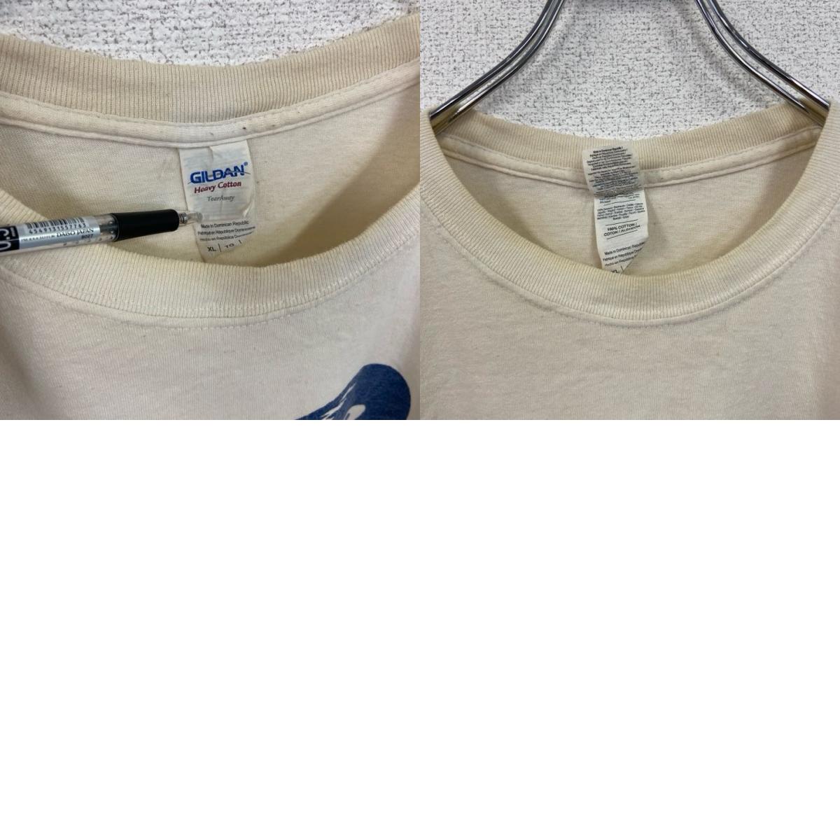 ギルダン　半袖プリントTシャツ　NFL　バドライト　クルーネック　レトロデザイン　白　ホワイト　XLサイズ　古着