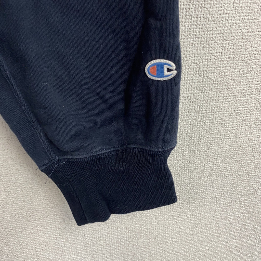 Champion　チャンピオン　スウェットパーカー/フーディー　前V　目無し　ランタグ　復刻　紺　ネイビー　Mサイズ　古着