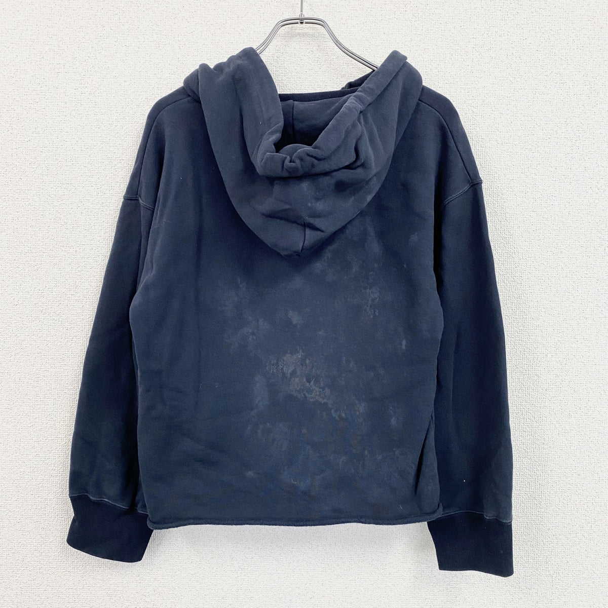 Champion　チャンピオン　スウェットパーカー/フーディー　前V　目無し　ランタグ　復刻　紺　ネイビー　Mサイズ　古着
