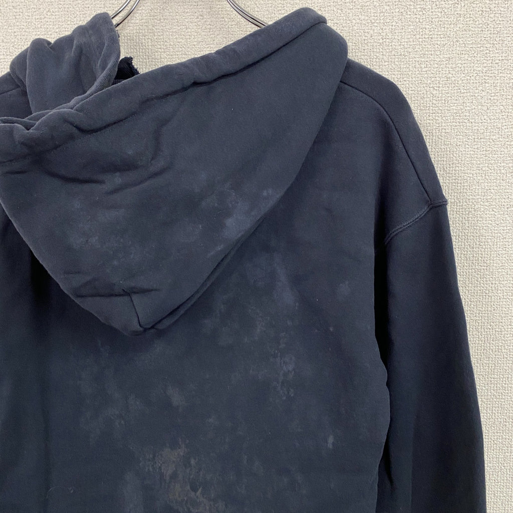 Champion　チャンピオン　スウェットパーカー/フーディー　前V　目無し　ランタグ　復刻　紺　ネイビー　Mサイズ　古着
