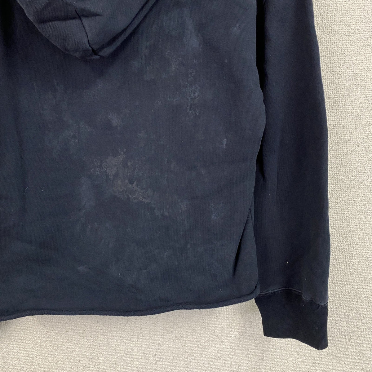 Champion　チャンピオン　スウェットパーカー/フーディー　前V　目無し　ランタグ　復刻　紺　ネイビー　Mサイズ　古着