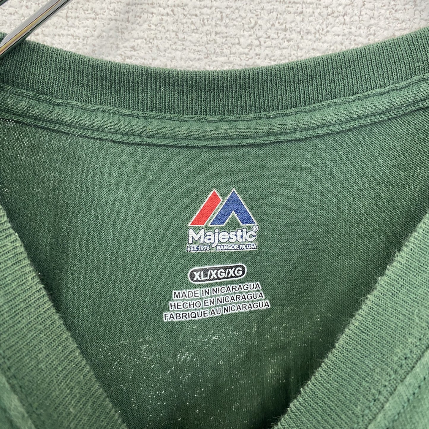 古着 used　Majestic　マジェスティック　グリーンベイパッカーズ　半袖プリントＴシャツ　NFL　グリーン　XLサイズ
