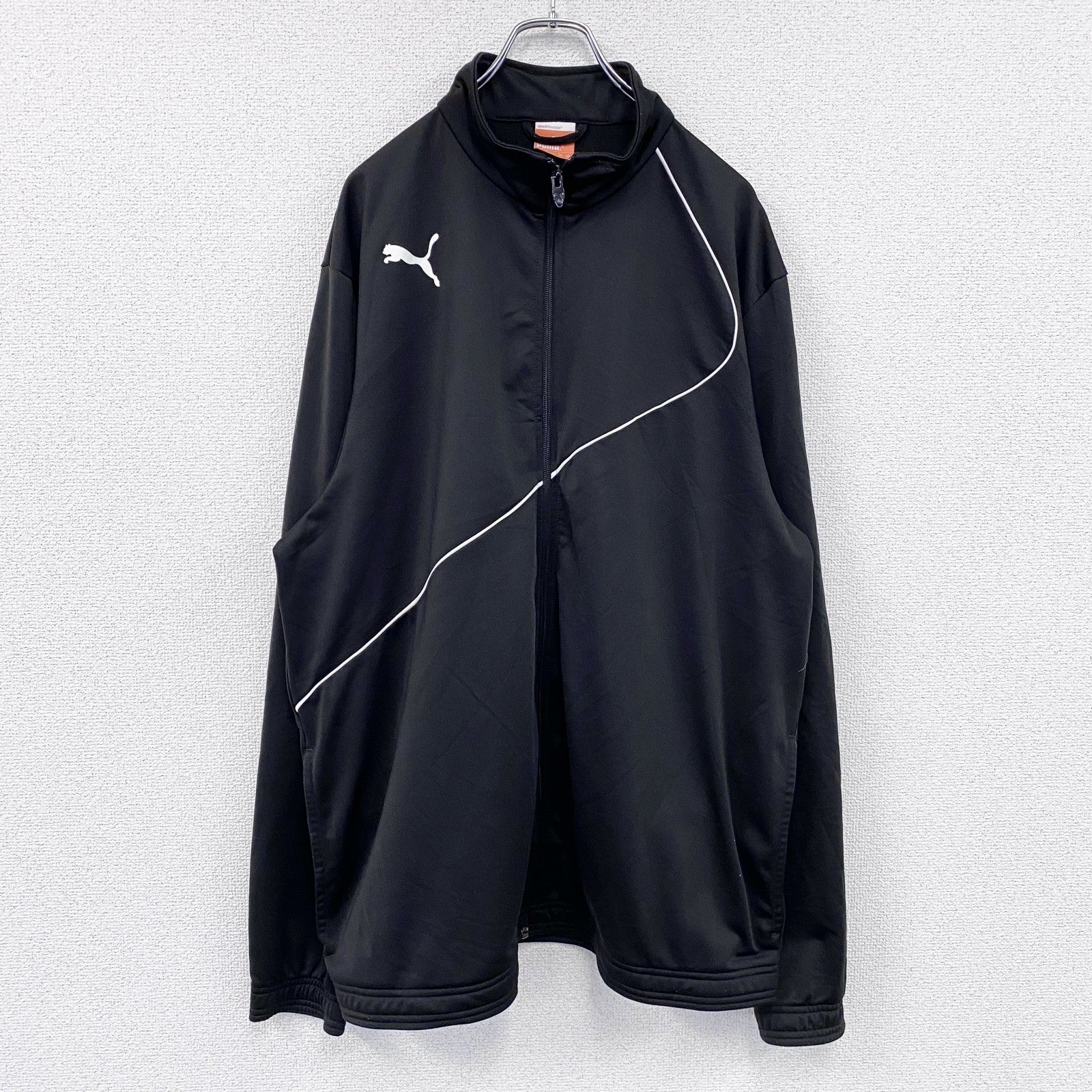 PUMA　プーマ　トラックジャケット/ジャージ　黒　ブラック　2XLサイズ　古着
