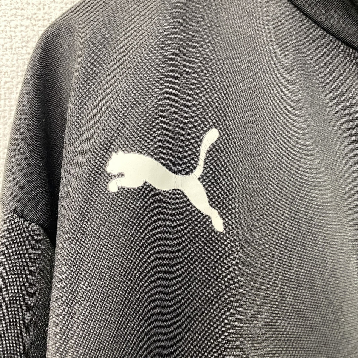 PUMA　プーマ　トラックジャケット/ジャージ　黒　ブラック　2XLサイズ　古着