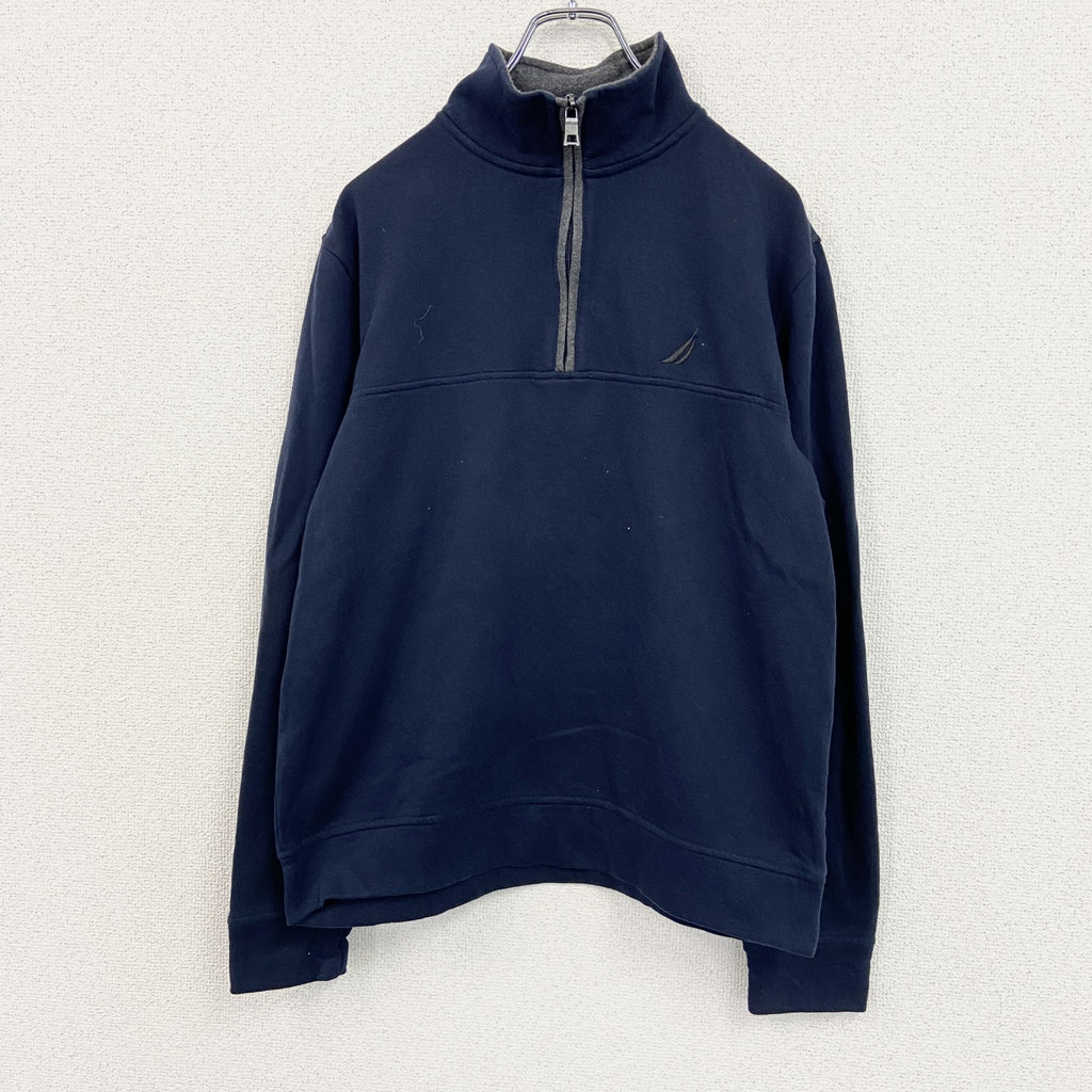 NAUTICA　ノーティカ　ハーフジップスウェット/トレーナー　紺　ネイビー　Sサイズ　古着