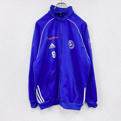 90s～　adidas　アディダス　トラックジャケット/ジャージ　パフォーマンスロゴ　ヴィンテージ　青　ブルー　Mサイズ