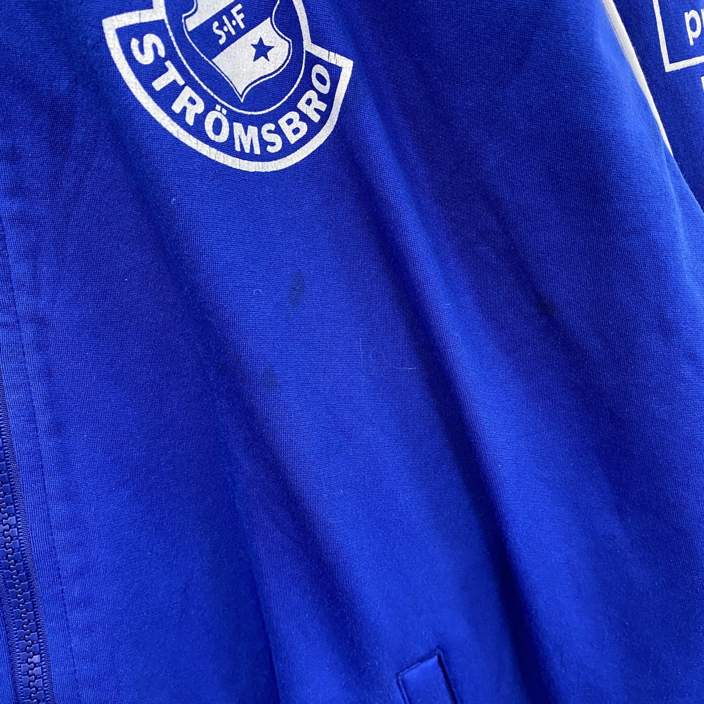 90s～　adidas　アディダス　トラックジャケット/ジャージ　パフォーマンスロゴ　ヴィンテージ　青　ブルー　Mサイズ