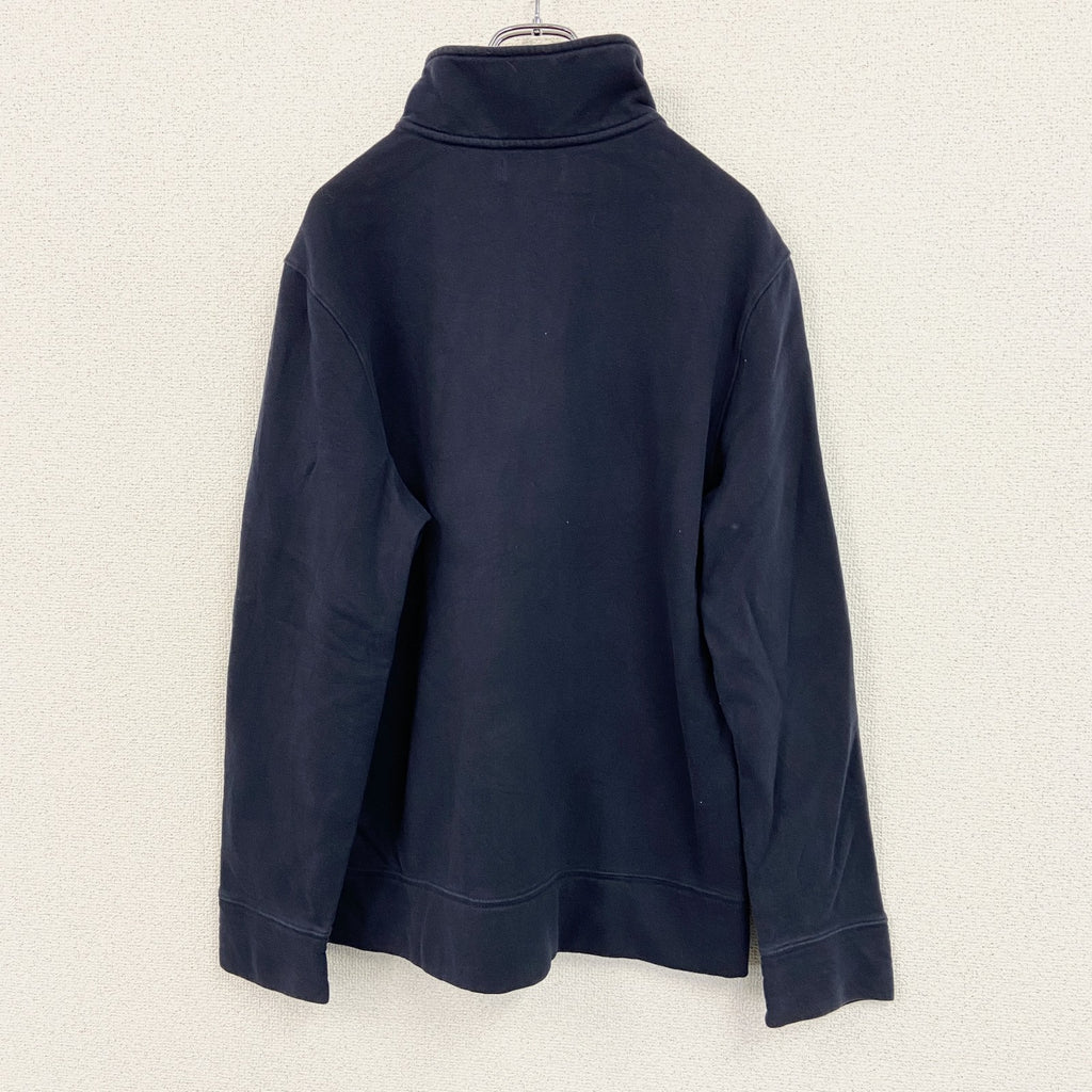 NAUTICA　ノーティカ　ハーフジップスウェット/トレーナー　紺　ネイビー　Lサイズ スウェットトップス メンズ コットン 古着
