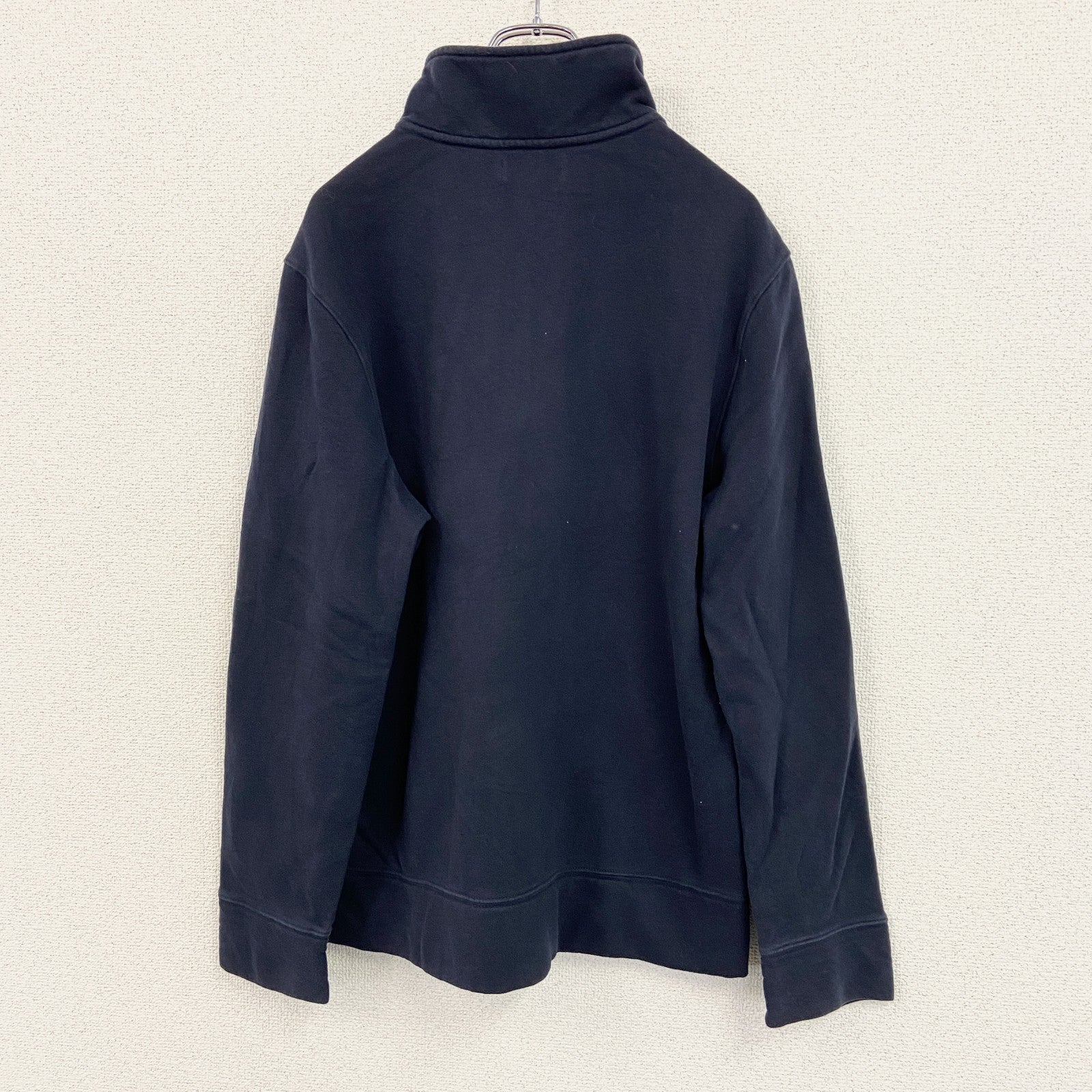 NAUTICA　ノーティカ　ハーフジップスウェット/トレーナー　紺　ネイビー　Lサイズ スウェットトップス メンズ コットン 古着