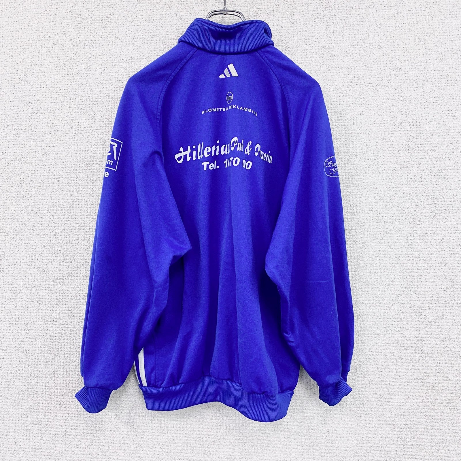 90s～　adidas　アディダス　トラックジャケット/ジャージ　パフォーマンスロゴ　ヴィンテージ　青　ブルー　Mサイズ　古着