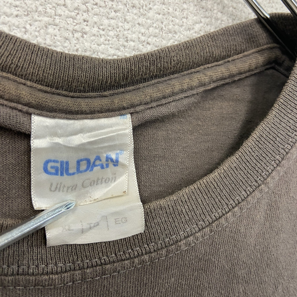 GILDAN　ギルダン　半袖Tシャツ　フェード　TEXAS　茶色　ブラウン　XLサイズ　古着