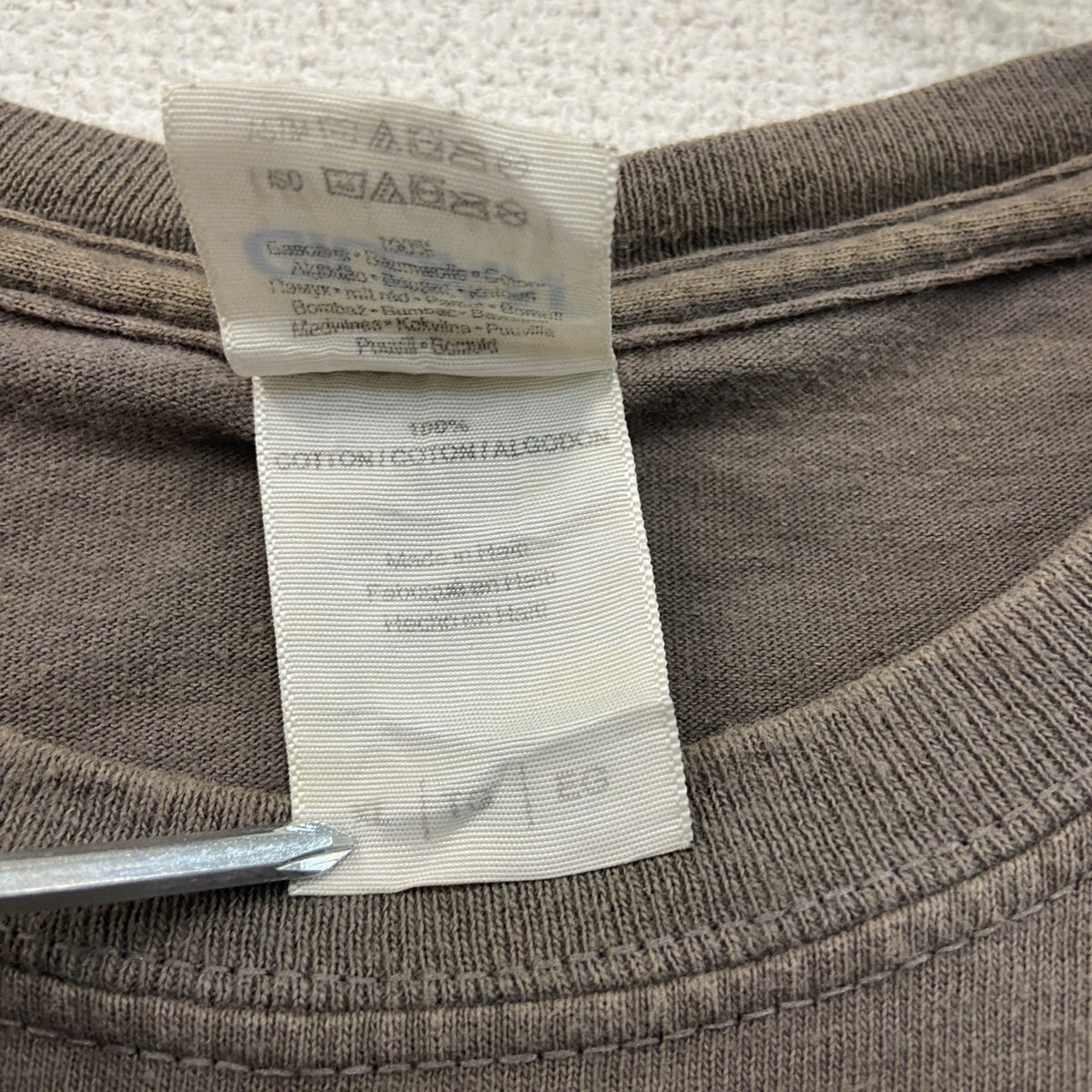 GILDAN　ギルダン　半袖Tシャツ　フェード　TEXAS　茶色　ブラウン　XLサイズ　古着