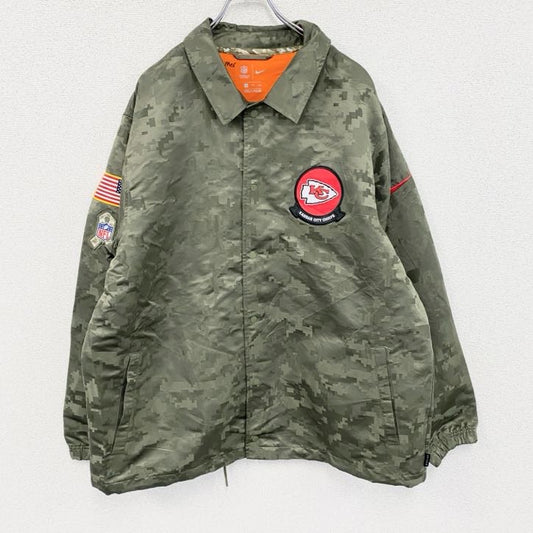 NIKE　ナイキ　NFL　CHIEFS　コーチジャケット　デジカモ　カーキ　2XLサイズ