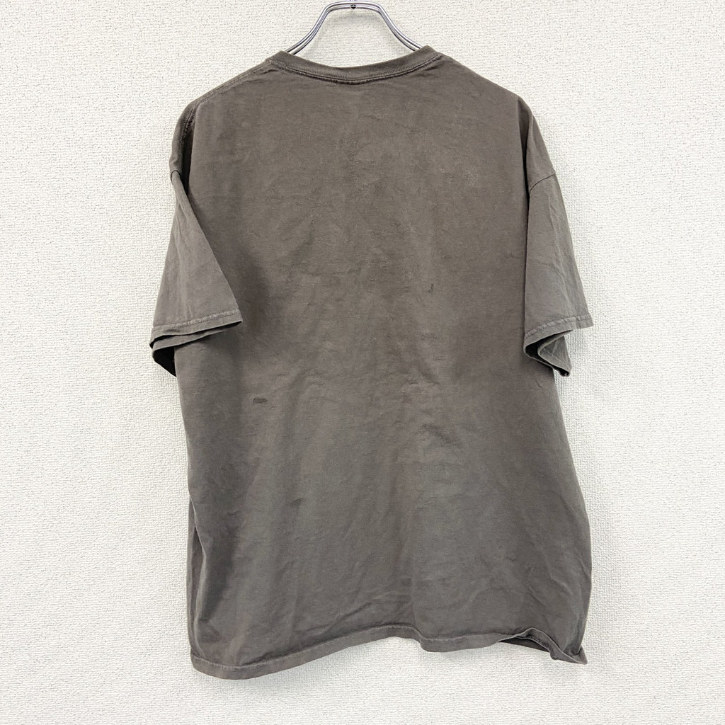 GILDAN　ギルダン　半袖Tシャツ　フェード　TEXAS　茶色　ブラウン　XLサイズ　古着