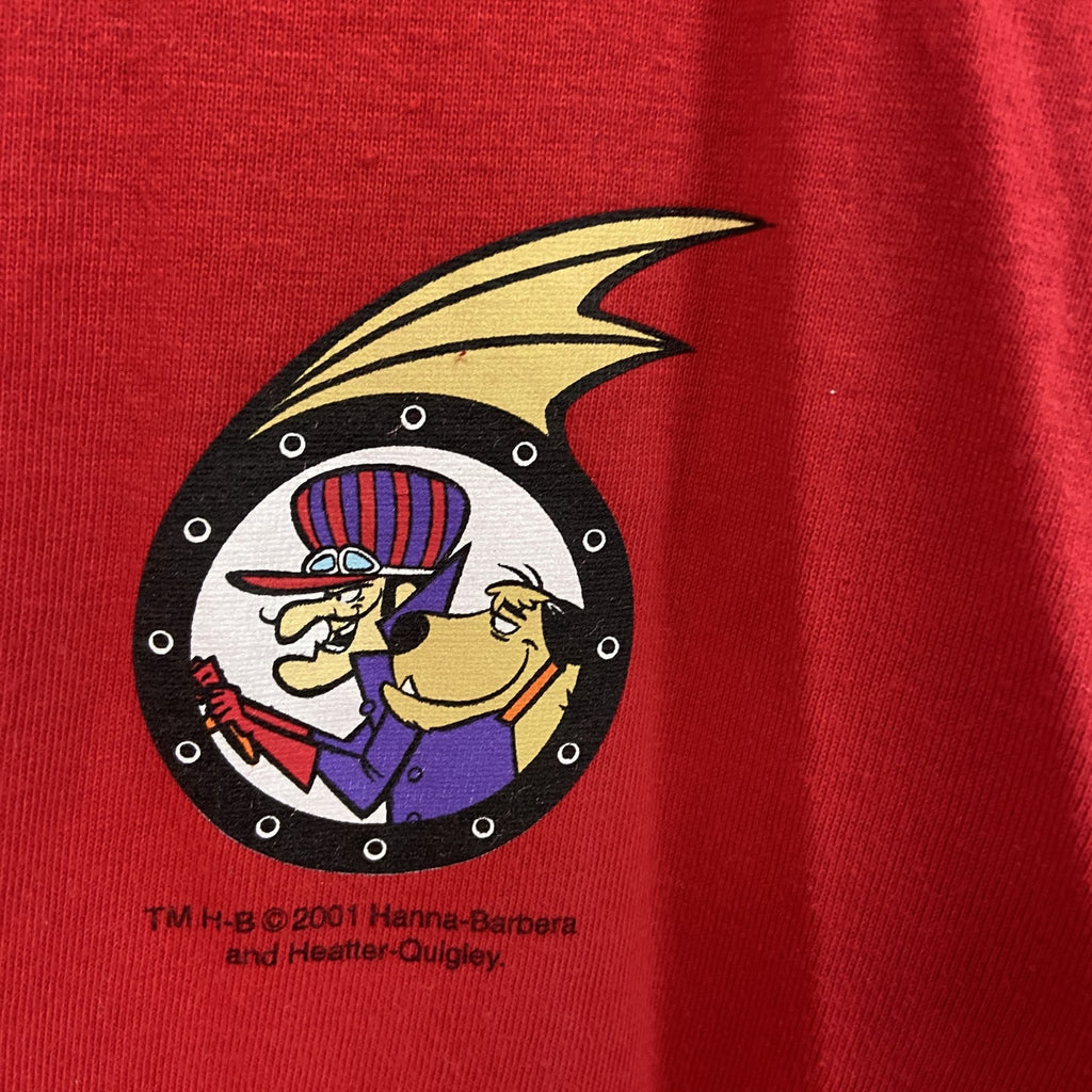 Print star　プリントスター　半袖アニメプリントTシャツ　チキチキマシン猛レース　赤　レッド　Lサイズ　古着