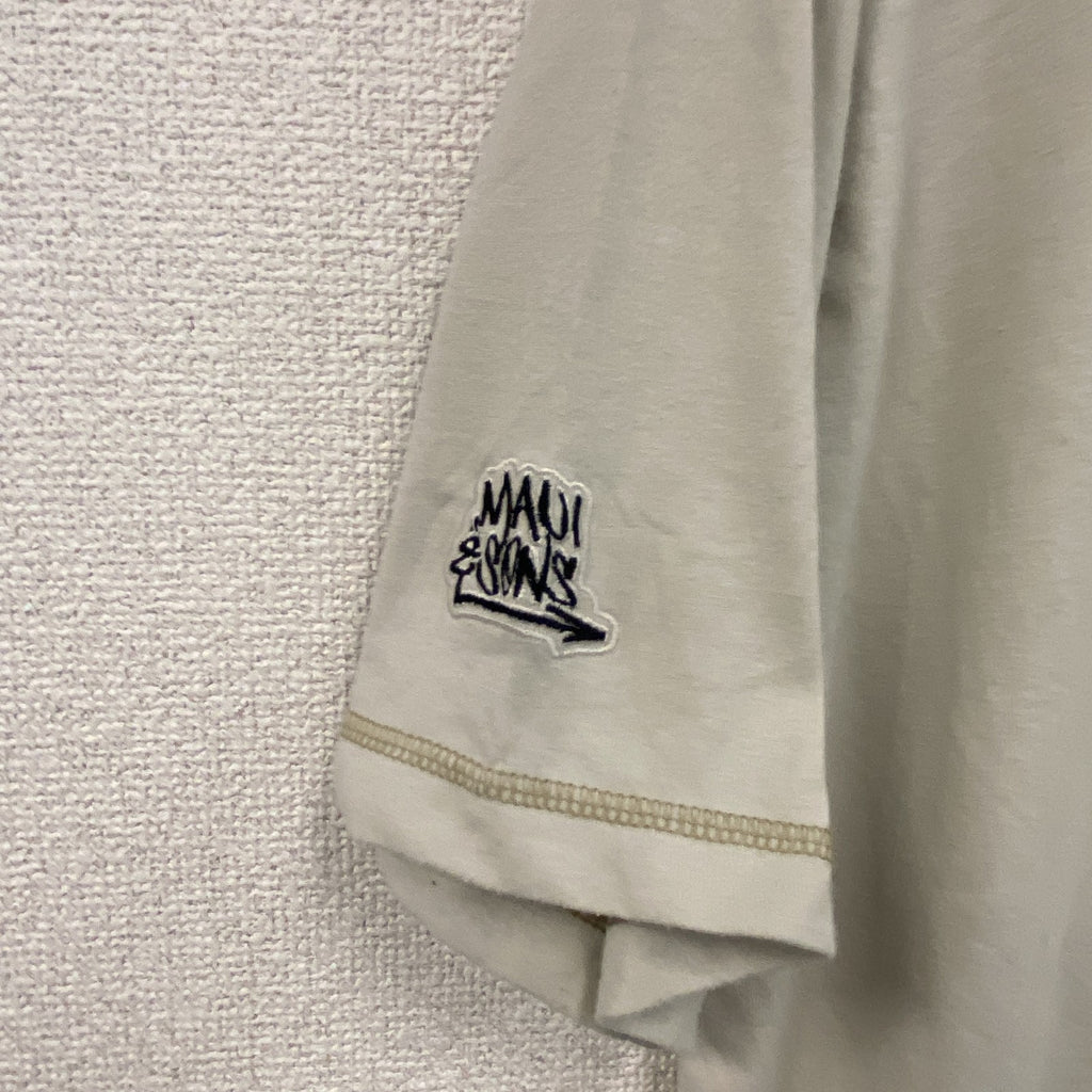 Maui and Sons　マウイ アンド サンズ　半袖Tシャツ　スカル　骸骨　ベージュ　XLサイズ　古着
