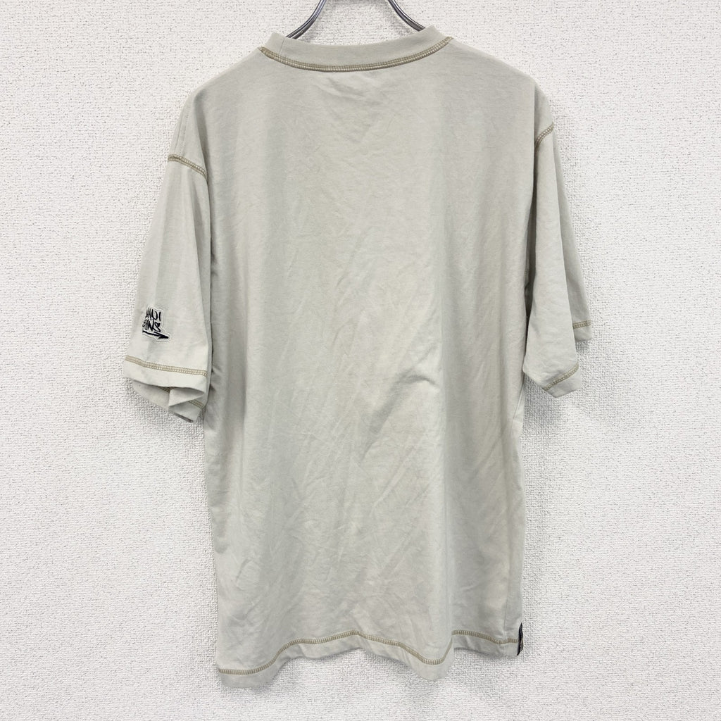 Maui and Sons　マウイ アンド サンズ　半袖Tシャツ　スカル　骸骨　ベージュ　XLサイズ　古着