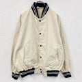 ～90s　CARIBOU CANADA　スタジャン/スタジアムジャケット　ヴィンテージ　アイボリー　Lサイズ　古着