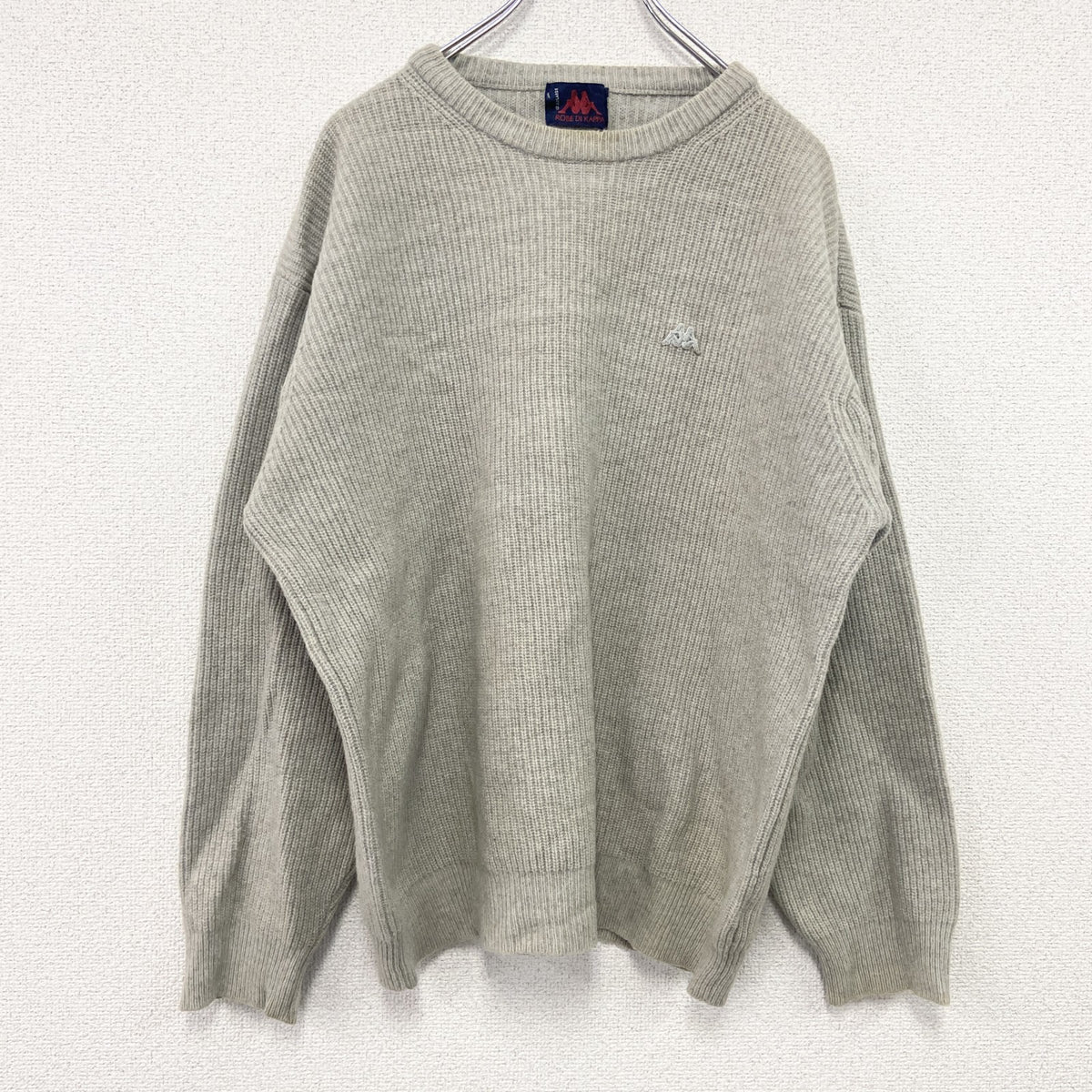 90s　ROBE DI KAPPA　カッパ　ニットセーター　ヴィンテージ　ベージュ　2XLサイズ　古着
