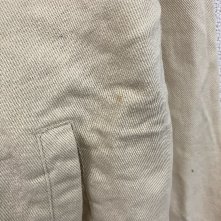 ～90s　CARIBOU CANADA　スタジャン/スタジアムジャケット　ヴィンテージ　アイボリー　Lサイズ　古着