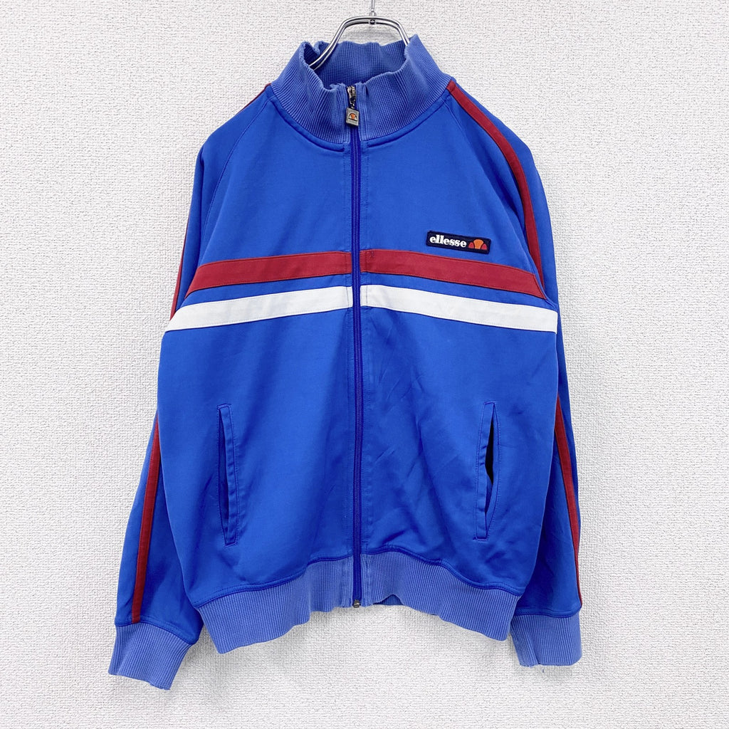 ～00s　ellesse　エレッセ　トラックジャケット/ジャージ　ヴィンテージ　青　ブルー　Sサイズ　古着