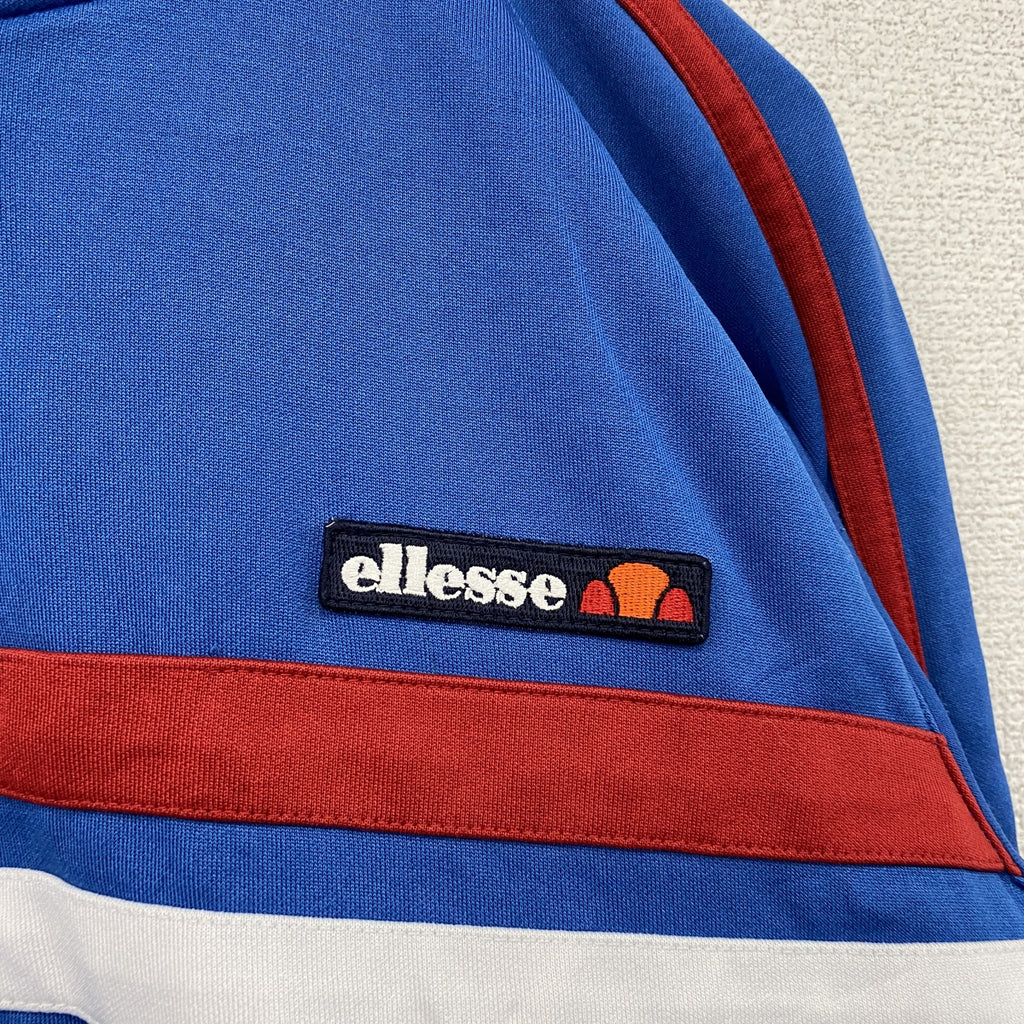 ～00s　ellesse　エレッセ　トラックジャケット/ジャージ　ヴィンテージ　青　ブルー　Sサイズ　古着