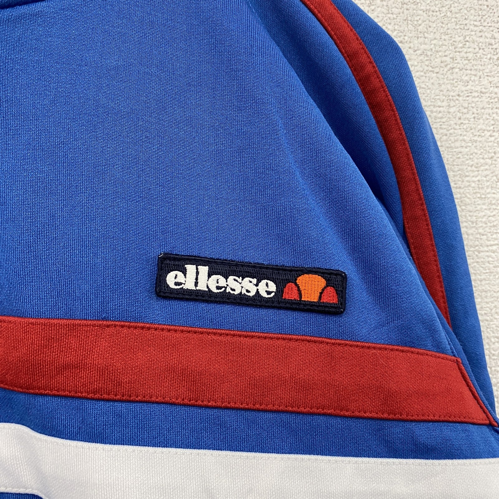 ～00s　ellesse　エレッセ　トラックジャケット/ジャージ　ヴィンテージ　青　ブルー　Sサイズ　古着