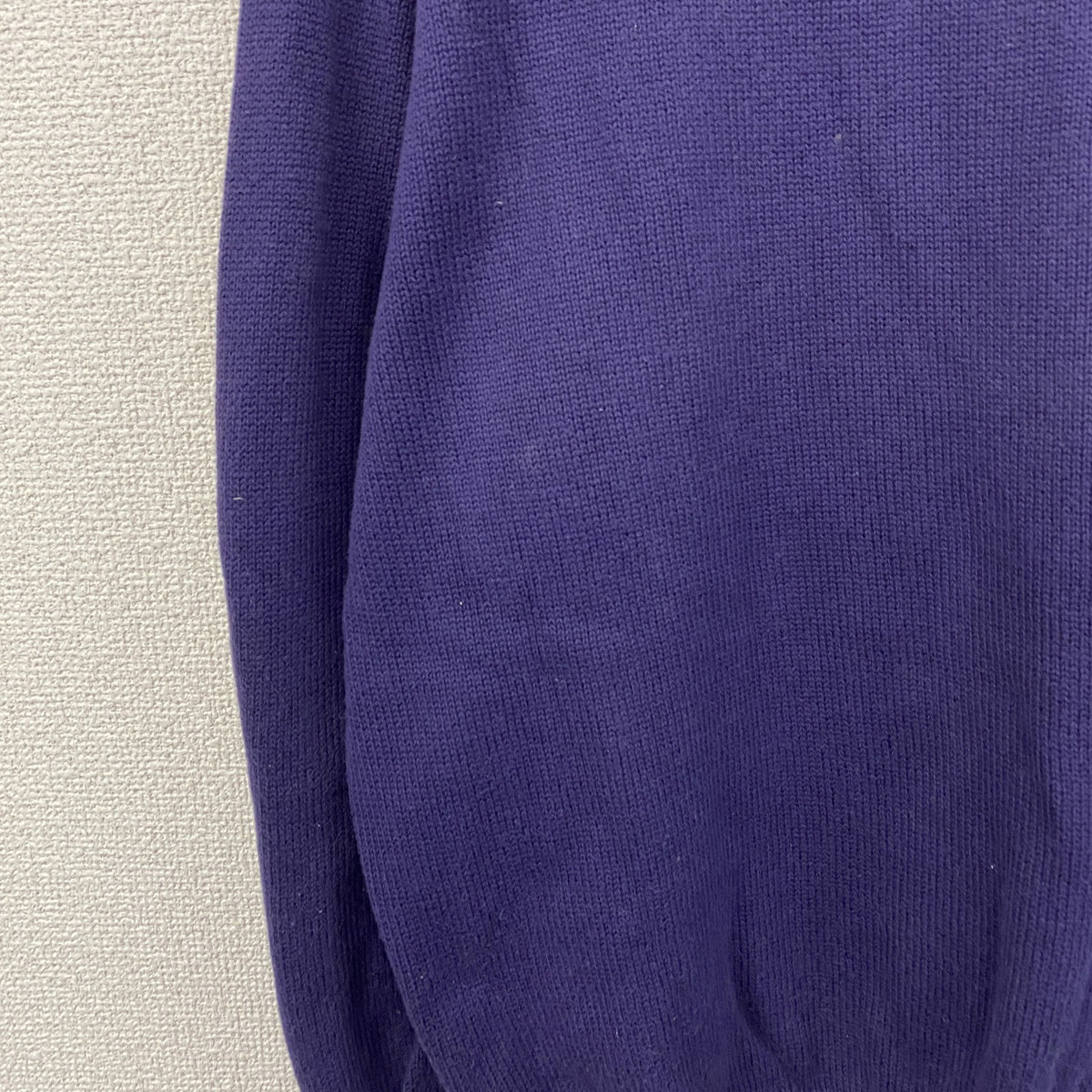 UNITED COLORS OF BENETTON　ユナイテッドカラーズオブベネトン　コットンニットセーター　紫　パープル　48サイズ　古着