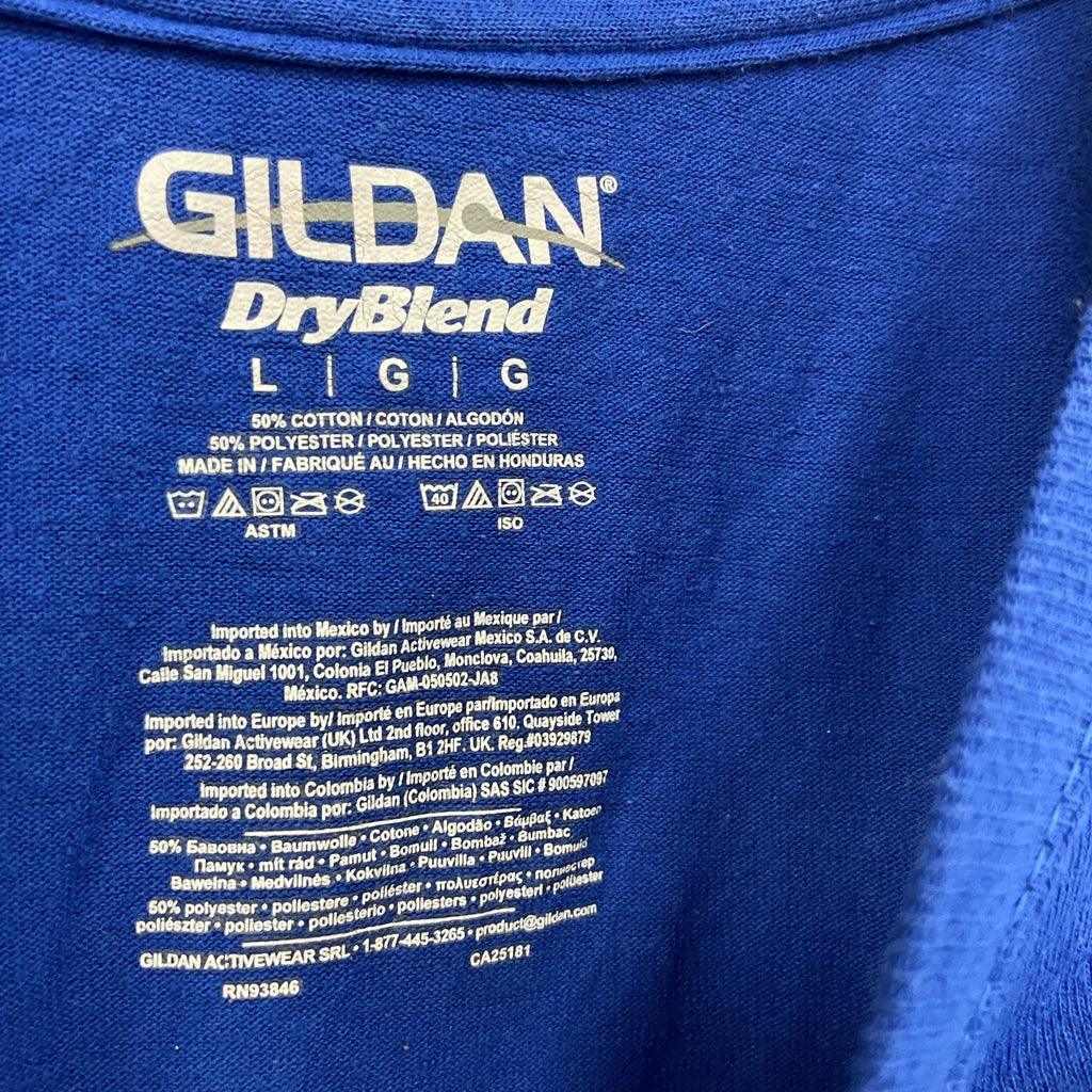 GILDAN　ギルダン　長袖Tシャツ/ロンT　Turkey Trot　青　ブルー　Lサイズ　古着