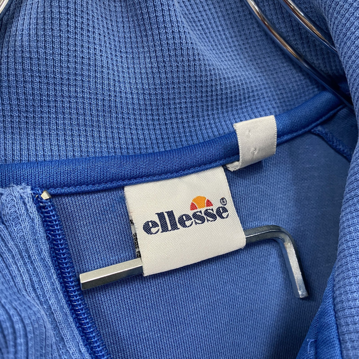 ～00s　ellesse　エレッセ　トラックジャケット/ジャージ　ヴィンテージ　青　ブルー　Sサイズ　古着
