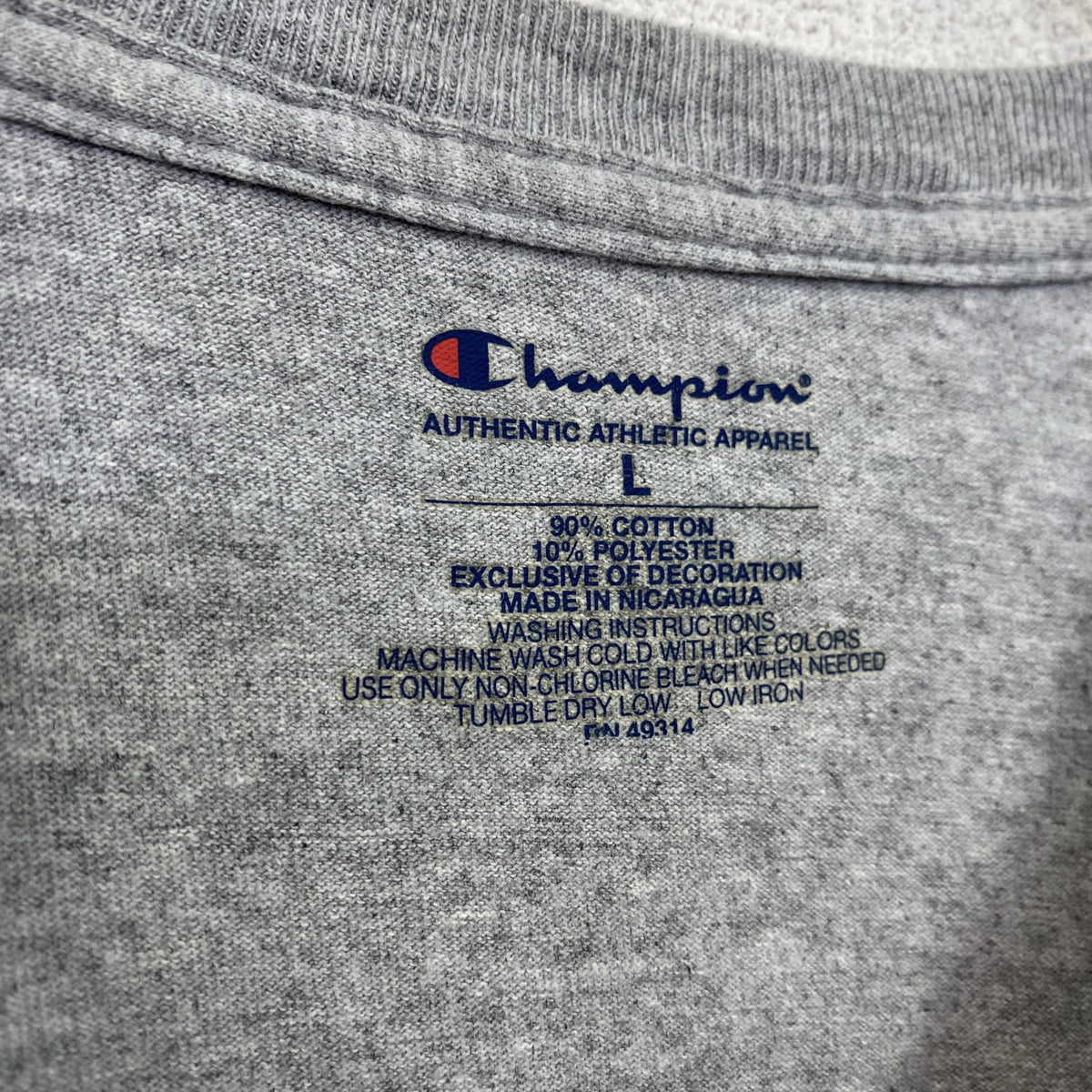 Champion　チャンピオン　半袖クルーネックプリントＴシャツ　シアトル　サッカー　グレー　灰色　Lサイズ　古着