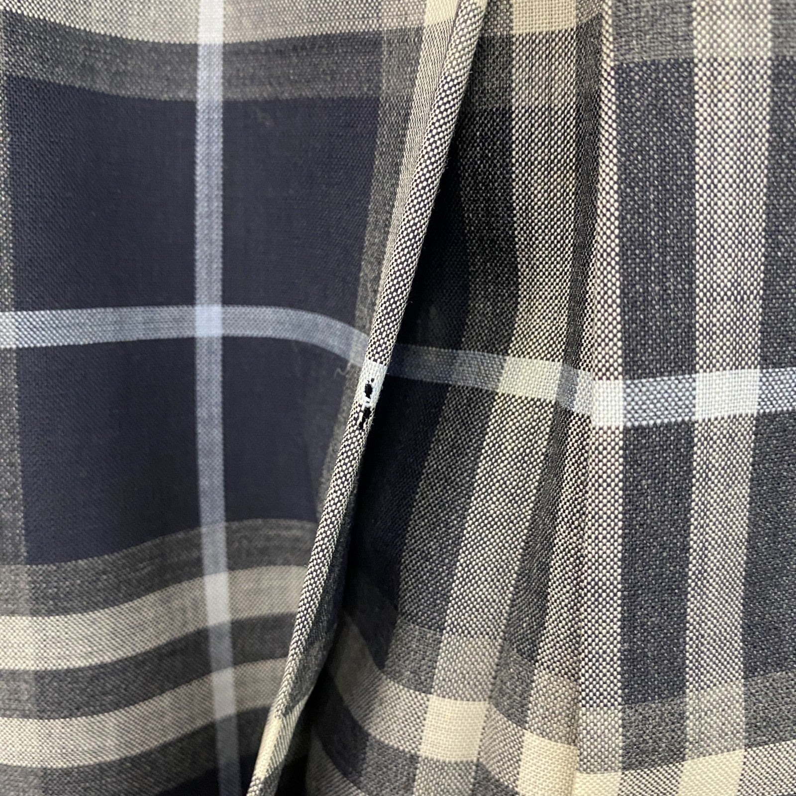 BURBERRY LONDON　バーバリーロンドン　ボックスプリーツスカート　チェック柄　紺　ネイビー　38サイズ　　古着