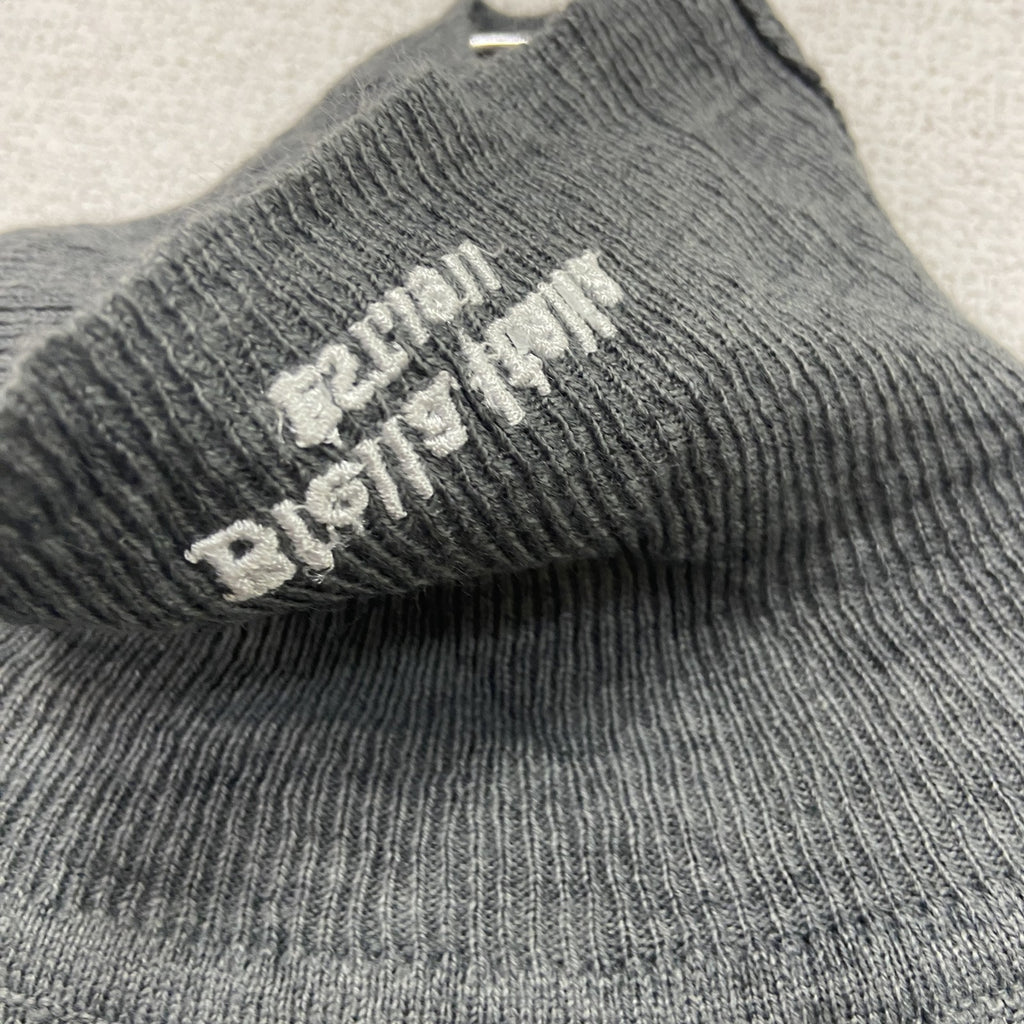 FILA　フィラ　ニットセーター　タートルネック　ハイネック　チェック柄　刺繍ロゴ　スポーツミックス　灰色　グレー　古着
