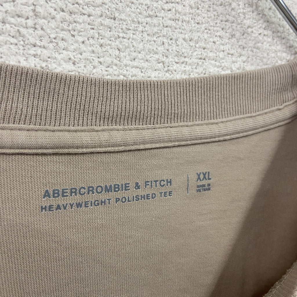 Abercrombie＆Fitch　アバクロンビー＆フィッチ　半袖プリントTシャツ　ベージュ　XXLサイズ　古着