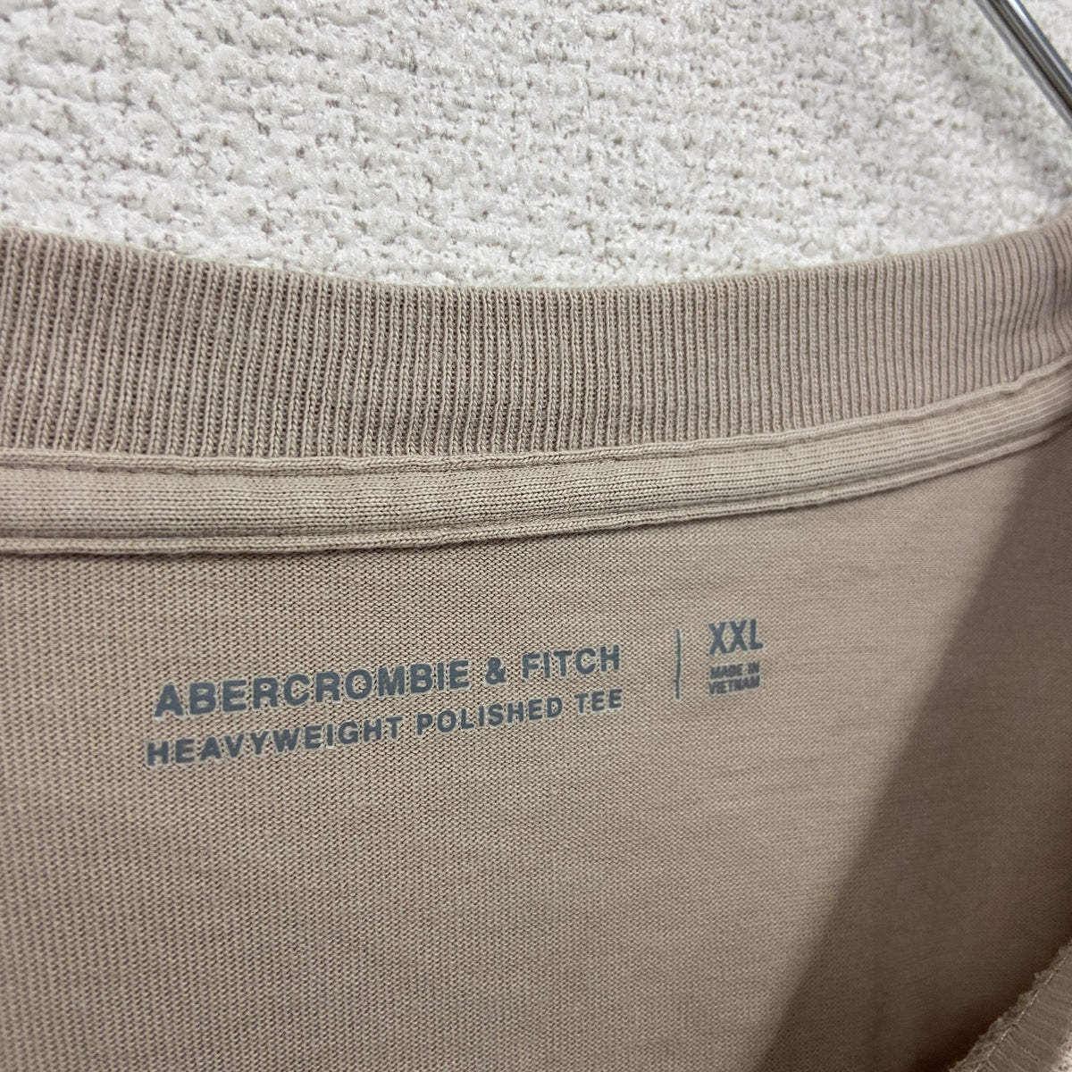 Abercrombie＆Fitch　アバクロンビー＆フィッチ　半袖プリントTシャツ　ベージュ　XXLサイズ　古着