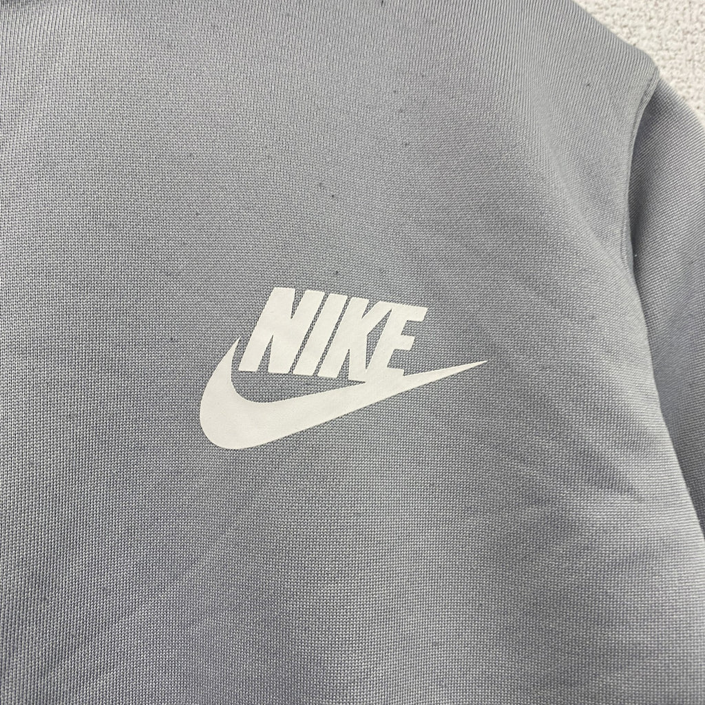 NIKE　ナイキ　トラックジャケット/ジャージ　デカロゴ　灰色　グレー　Lサイズ　古着