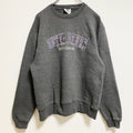 OUTER BANKS　長袖英字刺繍スウェット　トレーナー　ノースカロライナ　グレー　灰色　レトロデザイン　Sサイズ　古着