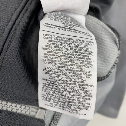 NIKE　ナイキ　トラックジャケット/ジャージ　デカロゴ　灰色　グレー　Lサイズ