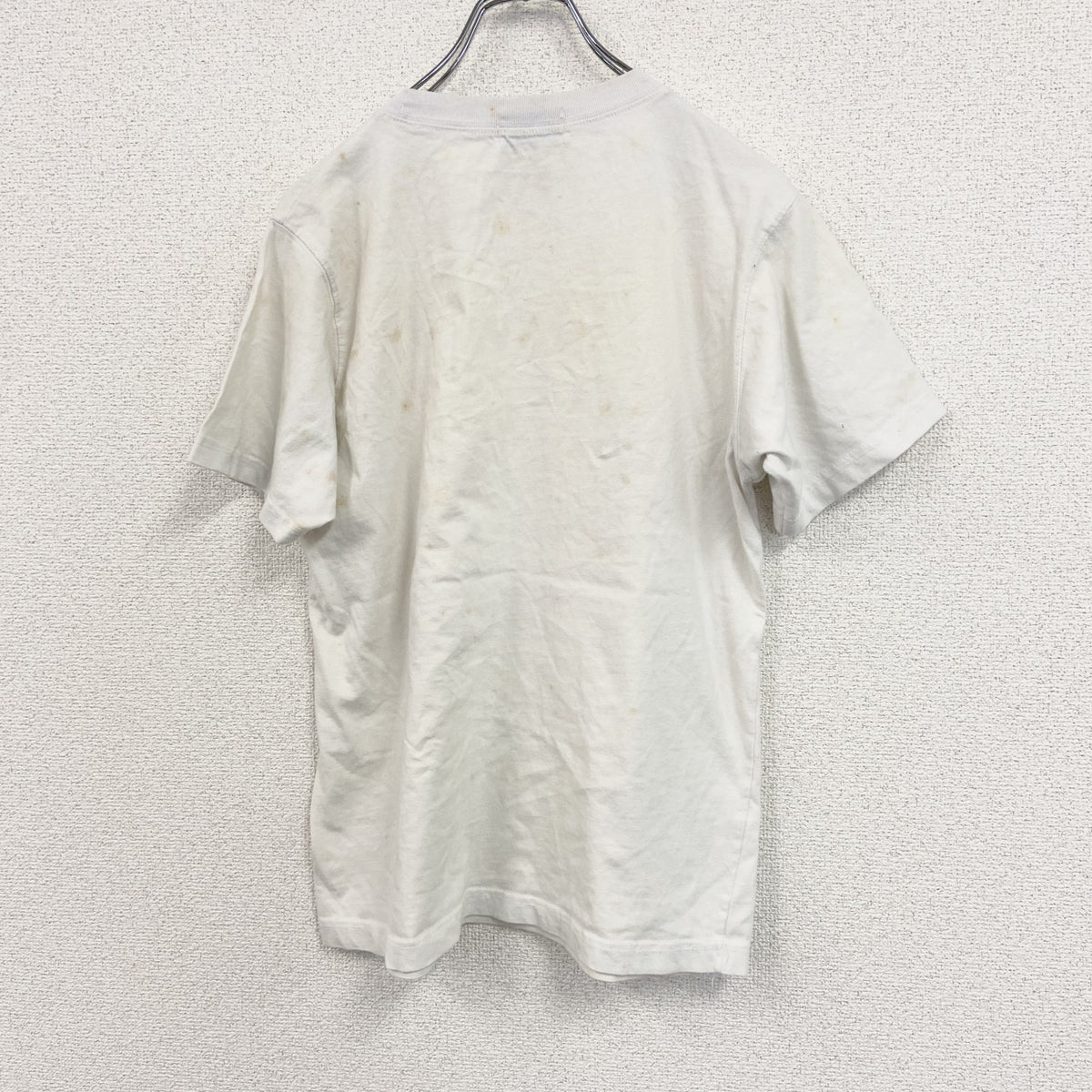 ～00s　HONG KONG　香港　半袖プリントTシャツ　スーベニアT　デカロゴ　ヴィンテージ　白　ホワイト　古着