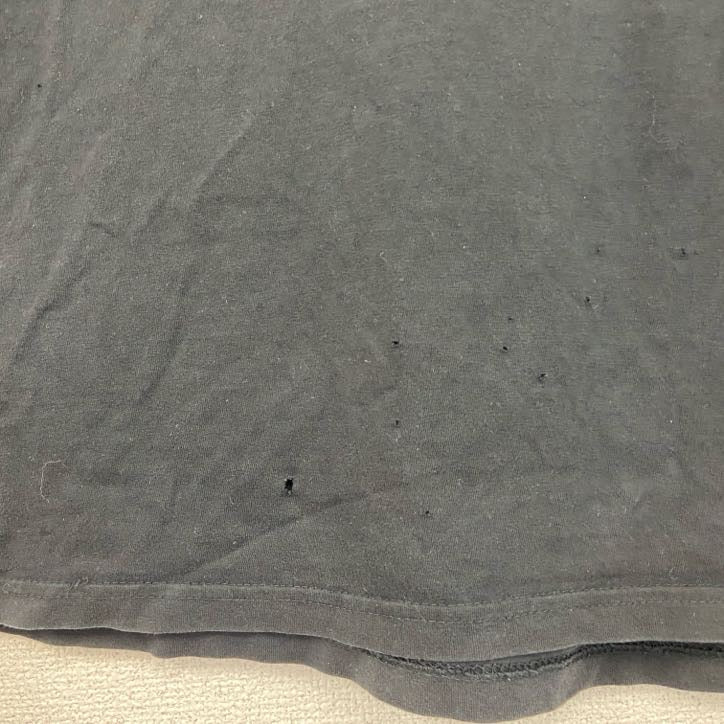 B&C　半袖プリントTシャツ　F.K.S.　英字プリント　黒　ブラック　2XLサイズ　古着