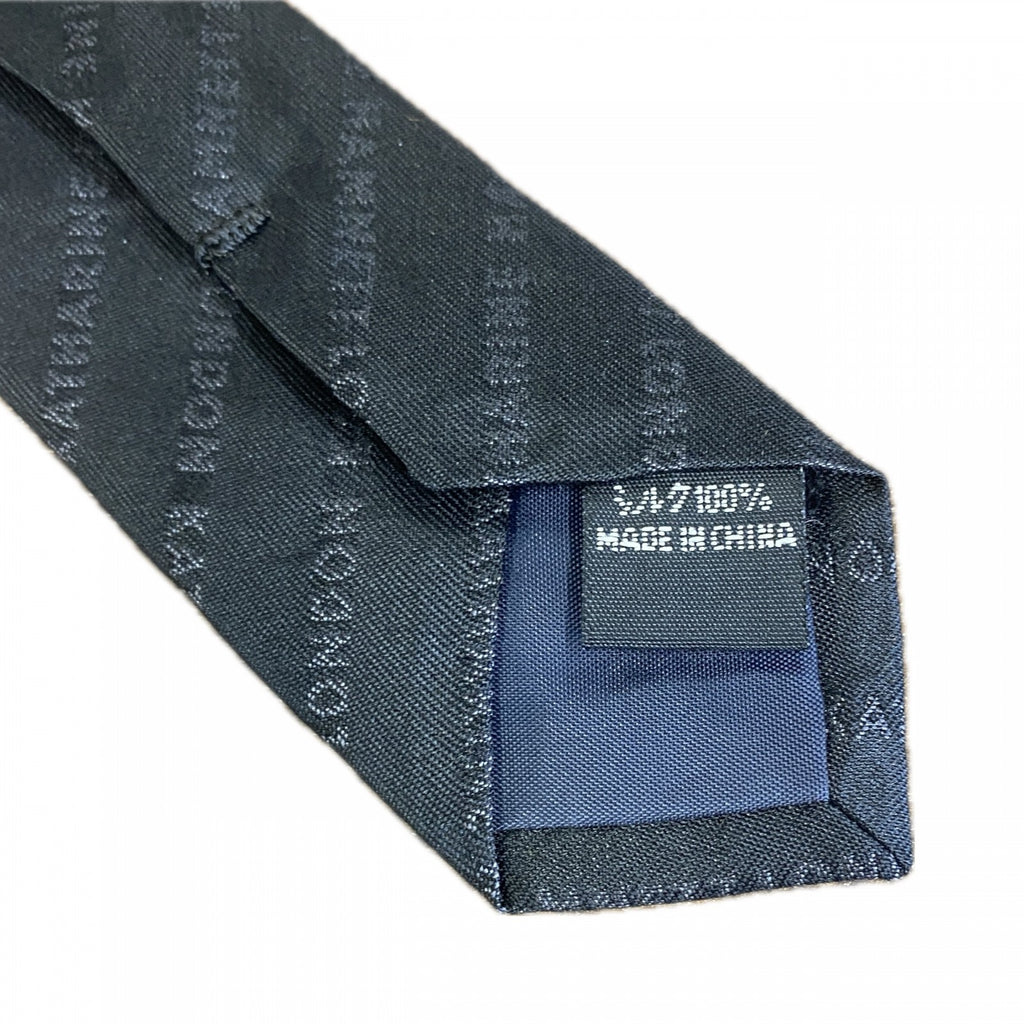 KATHARINE HAMNETT LOMDON　キャサリンハムネットロンドン　ネクタイ　総柄　黒　ブラック　古着