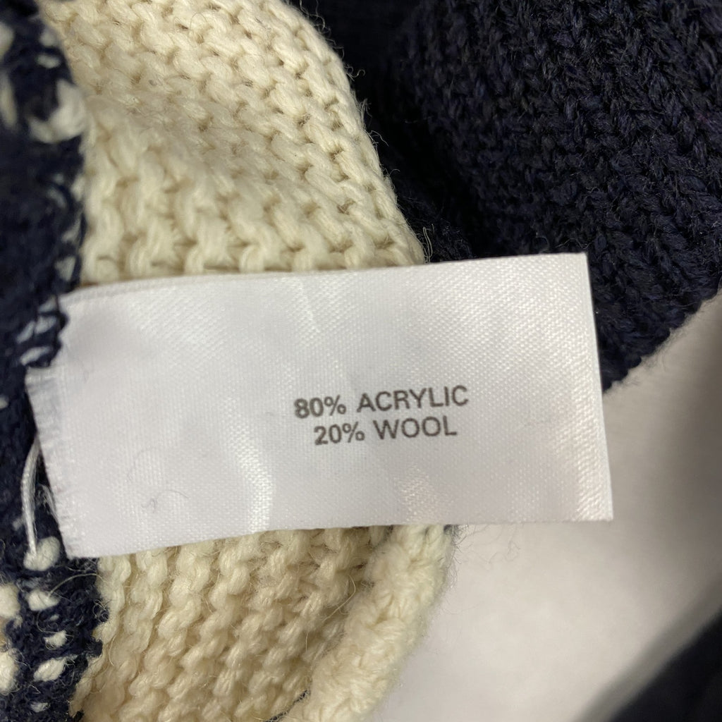 ～00s　FILA　フィラ　アクリルニットセーター　ヴィンテージ　デカロゴ　紺　ネイビー　古着