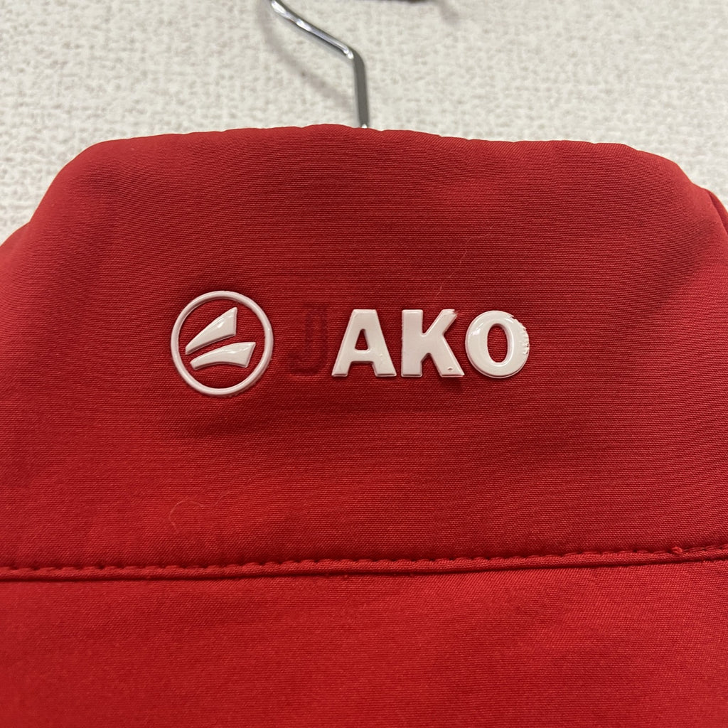 JAKO　トラックジャケット/ジャージ　ラグランスリーブ　英字プリント　赤　レッド　XLサイズ　古着