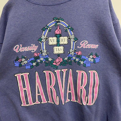 古着 used　USA製　HARVARD ハーバード　長袖カレッジプリントスウェット　トレーナー　レトロデザイン　秋冬服　Mサイズ