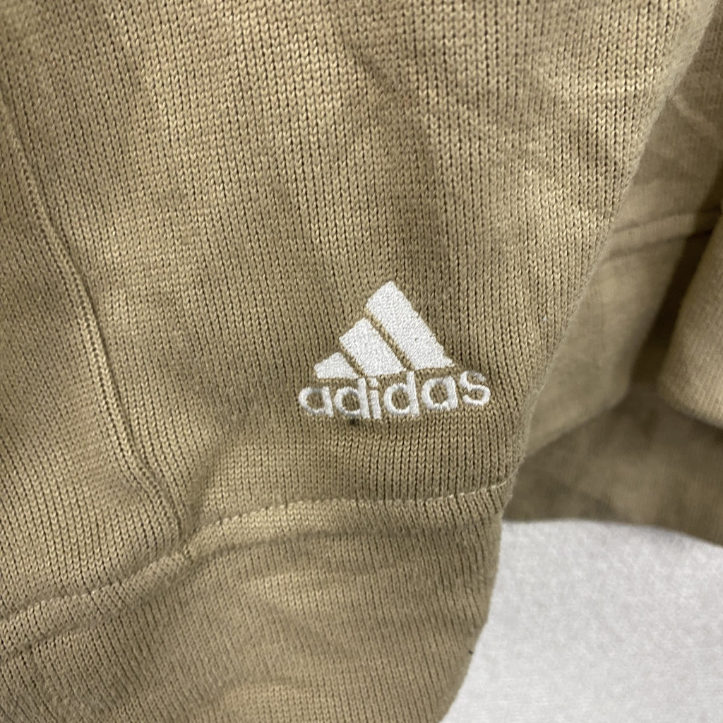 adidas golf　アディダス　ニットベスト　パフォーマンスロゴ　ベージュ　XLサイズ　古着